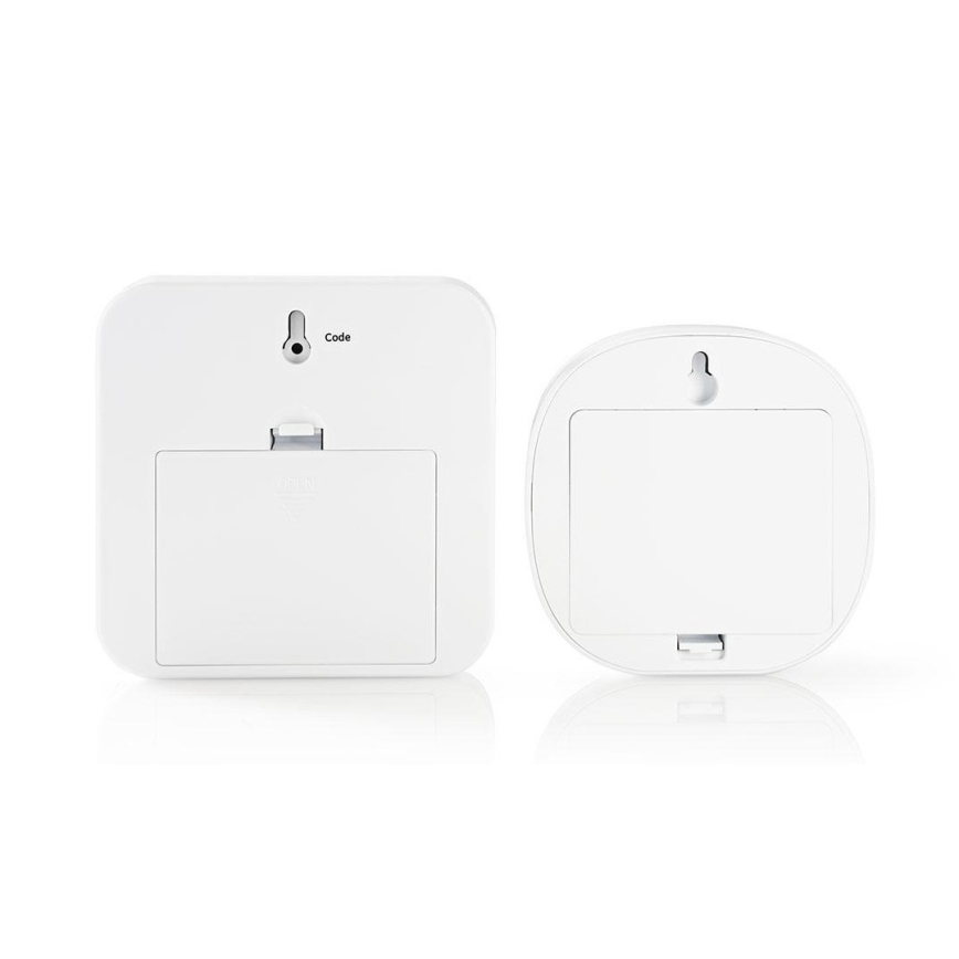 Nedis ALRMMW20WT - Alarm med Trådlös rörelsesensor 6xAA vit