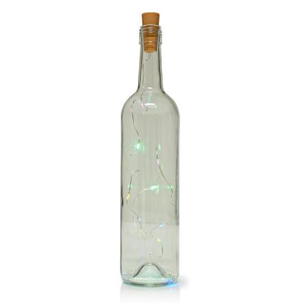 Nedis AX5210010 - LED Dekorativ kedja med kork 8xLED/3xLR44 IP44