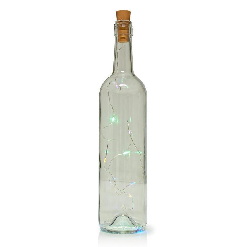 Nedis AX5210010 - LED Dekorativ kedja med kork 8xLED/3xLR44 IP44