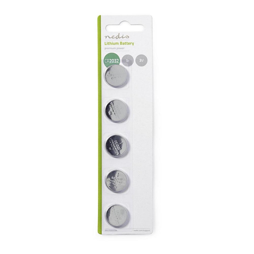 Nedis BALCR20325BL - 5st Litium knappcellsbatterierer CR2032 3V