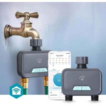 Vattenflödesregulator 4xAA Wi-Fi Tuya IP54