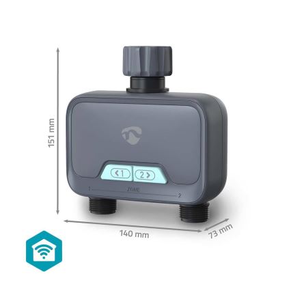 Vattenflödesregulator 4xAA Wi-Fi Tuya IP54