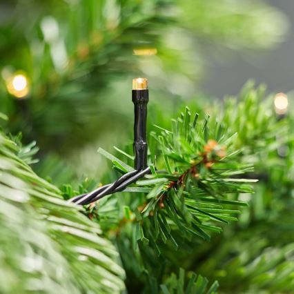 LED Utomhus julbelysning 96xLED/7 funktioner/3xAA 7,7m IP44 varmvit