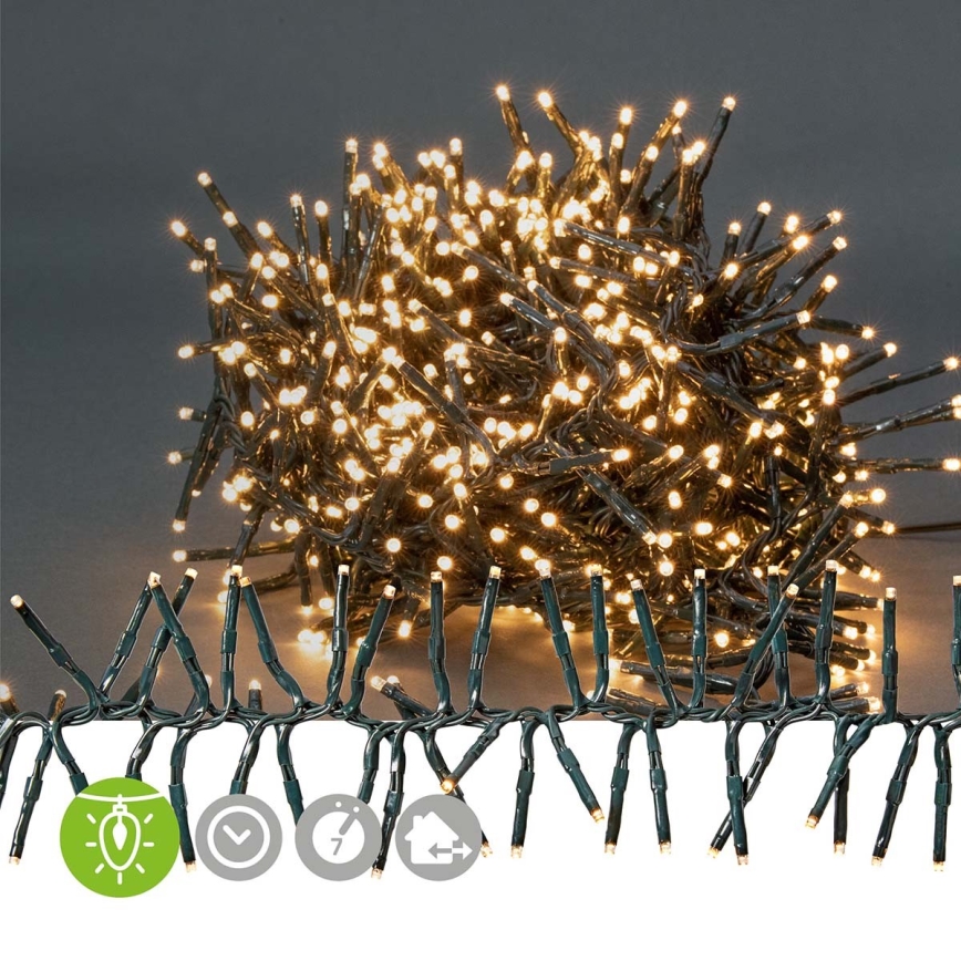 LED julkedja för utomhusbruk 768xLED/7 funktioner 8,6m IP44 varm vit
