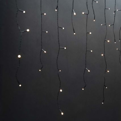LED Utomhus julgardin 180xLED/7 funktioner 10,9m IP44 varmvit