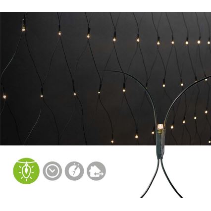 LED Utomhus Julgardin 160xLED/7 funktioner 5m IP44 varm vit