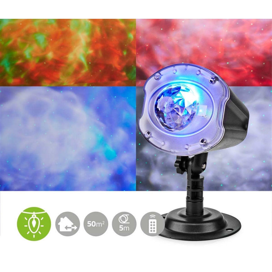 LED Laserprojektor 6W/230V IP65 + fjärrkontroll