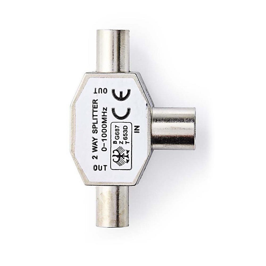 Nedis CSGB40950ME − Coaxial Hubb 2xIEC