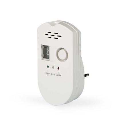 Nedis DTCTG10CWT − Gasdetektor - LPG, naturgas, kolgas 230V/85dB