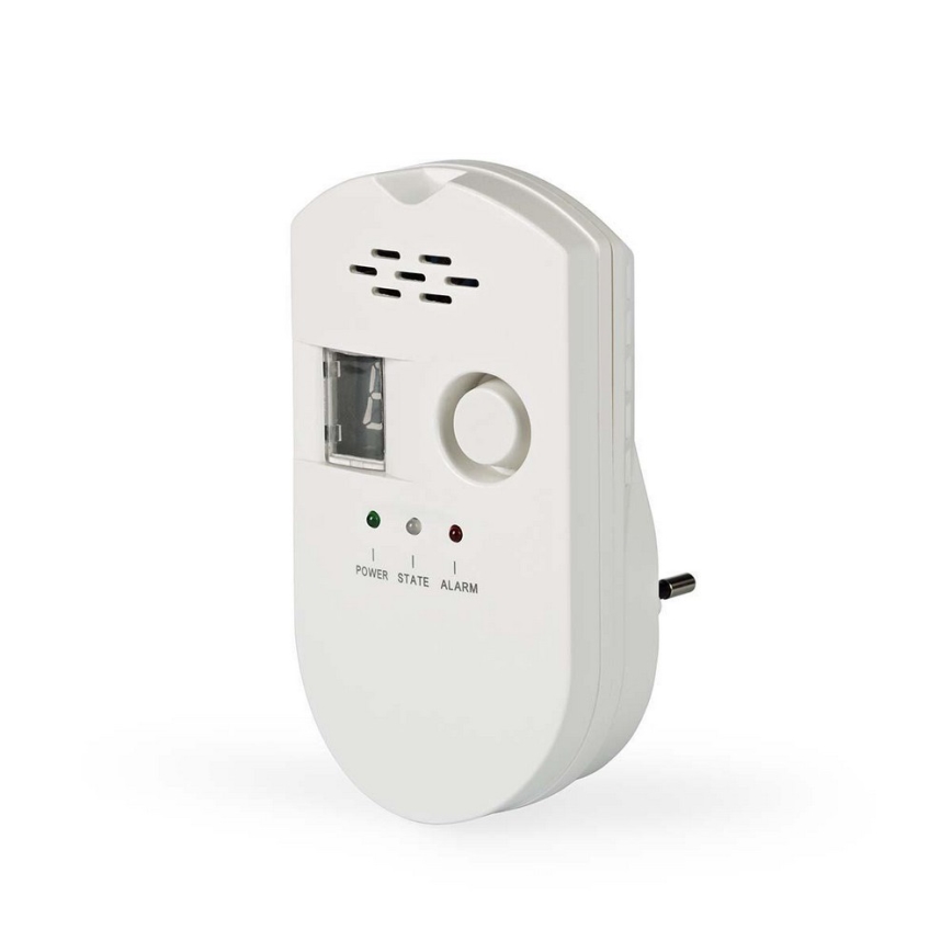 Nedis DTCTG10CWT − Gasdetektor - LPG, naturgas, kolgas 230V/85dB