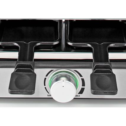 Nedis FCRA300FBK8 - Raclette grill med tillbehör 1400W/230V