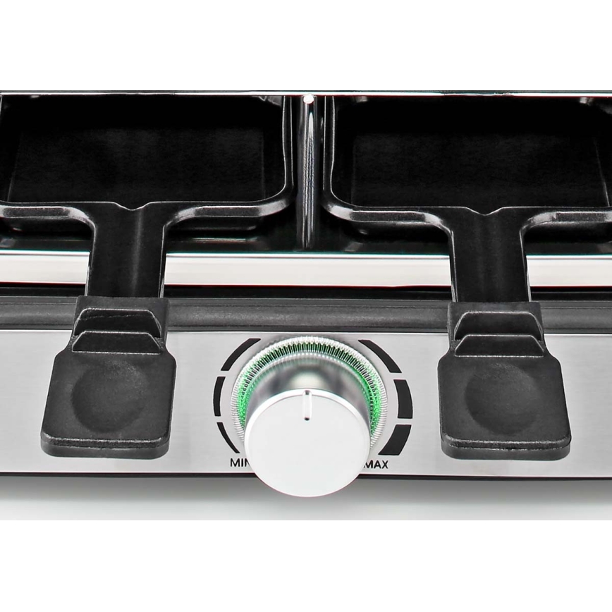 Nedis FCRA300FBK8 - Raclette grill med tillbehör 1400W/230V