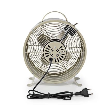 Nedis FNCL10GY20 - Bordsfläkt RETRO 20W/230V grå ø25 cm