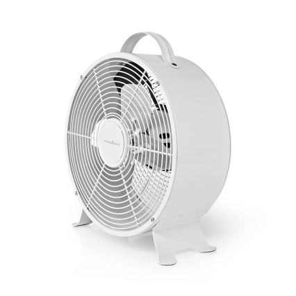 Nedis FNCL10WT20 - Bordsfläkt RETRO 20W/230V vit ø25 cm