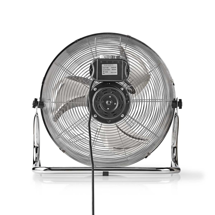 Stående fläkt 80W/230V skinande krom