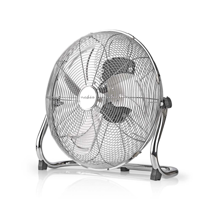 Stående fläkt 80W/230V skinande krom