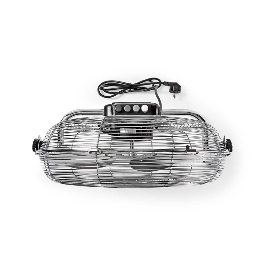 Stående fläkt 80W/230V skinande krom