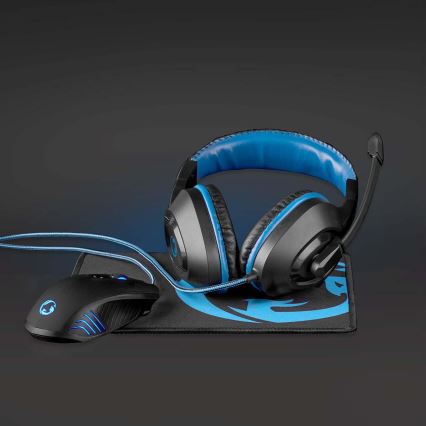 Gaming kit 3in1 svart/blå