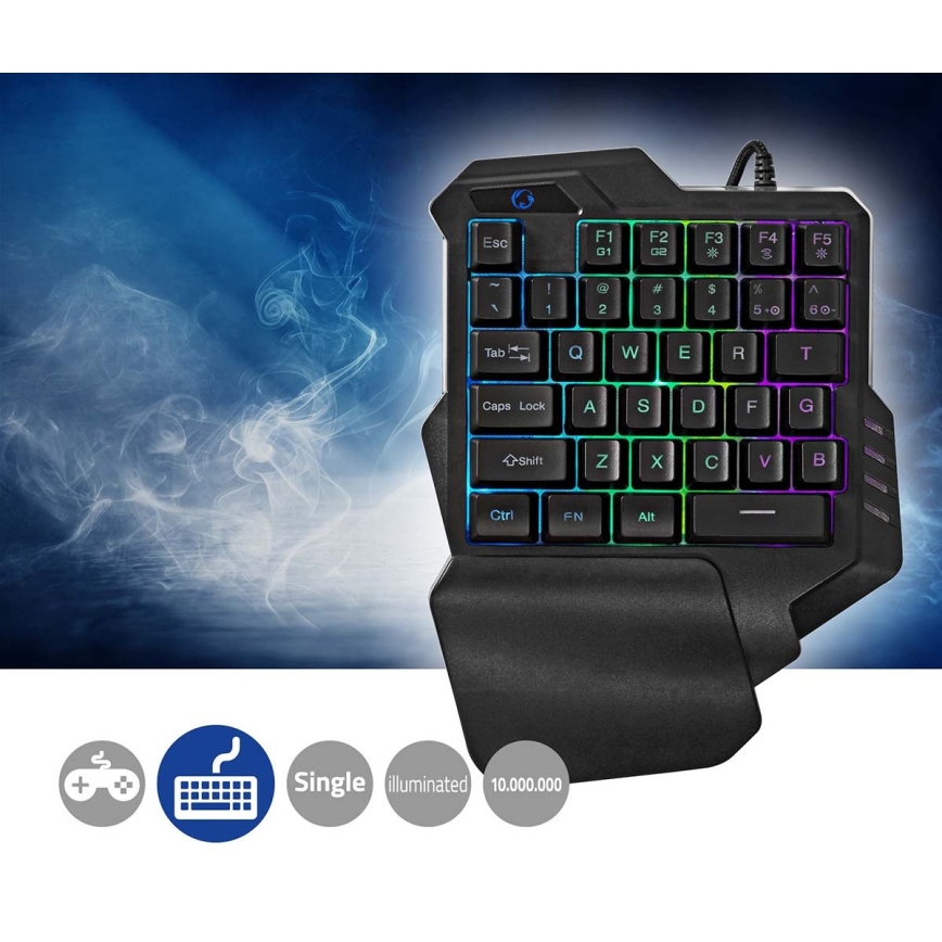 LED RGB Enhandsgamingtangentbord 5V