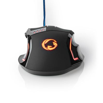 LED Gaming mouse 800/1600/2400/4000 DPI 8 buttons svart