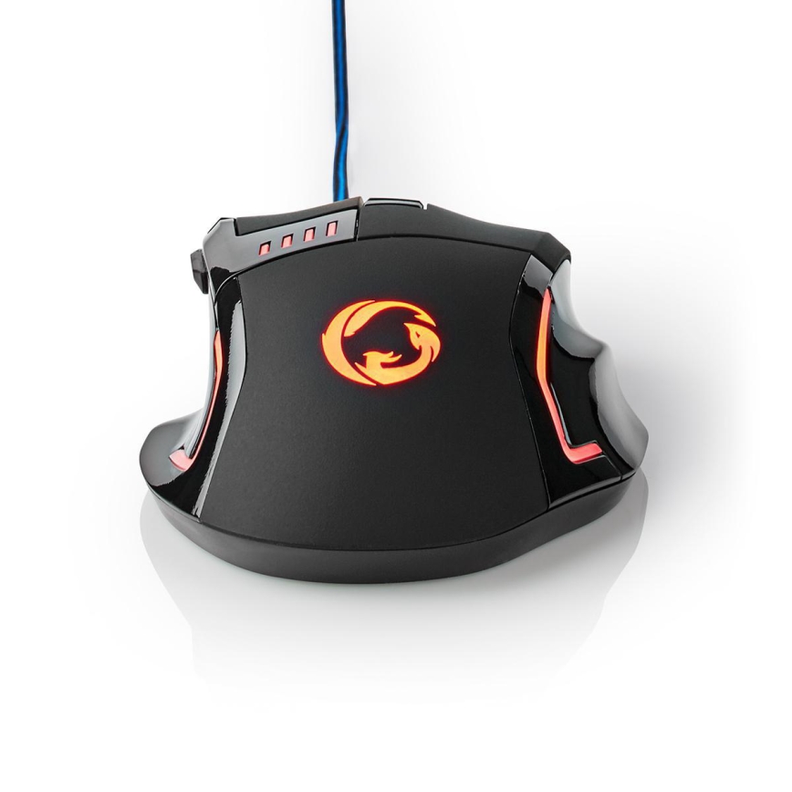 LED Gaming mouse 800/1600/2400/4000 DPI 8 buttons svart