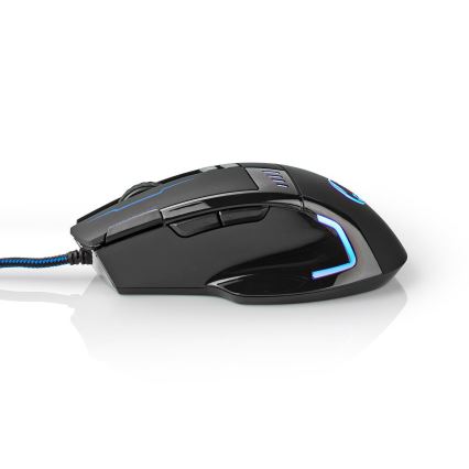 LED Gaming mouse 800/1600/2400/4000 DPI 8 buttons svart