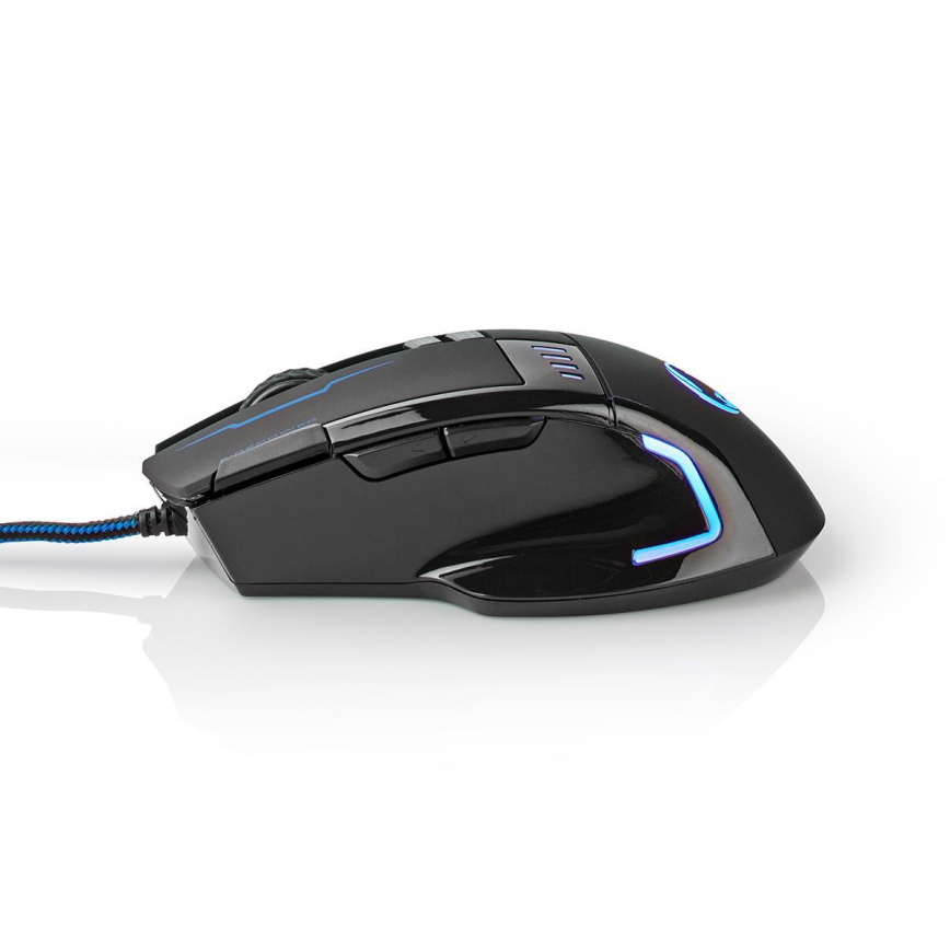 LED Gaming mouse 800/1600/2400/4000 DPI 8 buttons svart