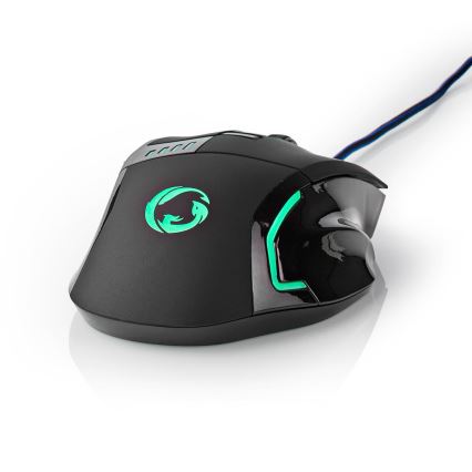 LED Gaming mouse 800/1600/2400/4000 DPI 8 buttons svart