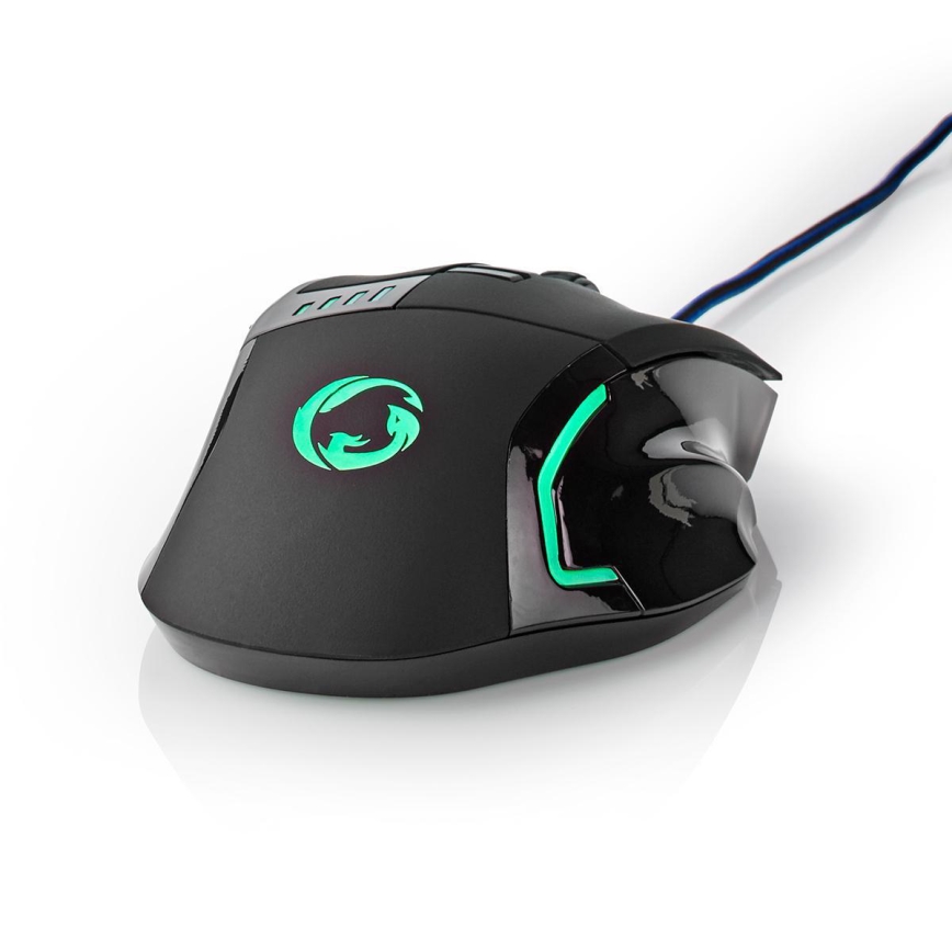LED Gaming mouse 800/1600/2400/4000 DPI 8 buttons svart