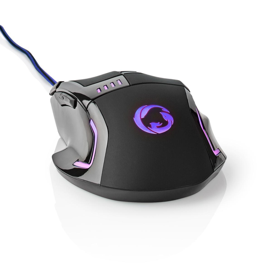 LED Gaming mouse 800/1600/2400/4000 DPI 8 buttons svart
