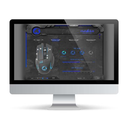 LED Gaming mouse 800/1600/2400/4000 DPI 8 buttons svart