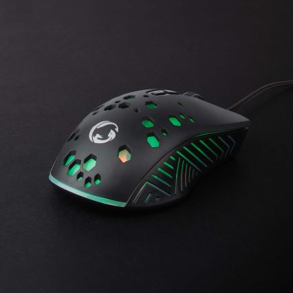 LED Gaming mouse 800/1200/2400/3200/4800/7200 DPI 7 buttons svart