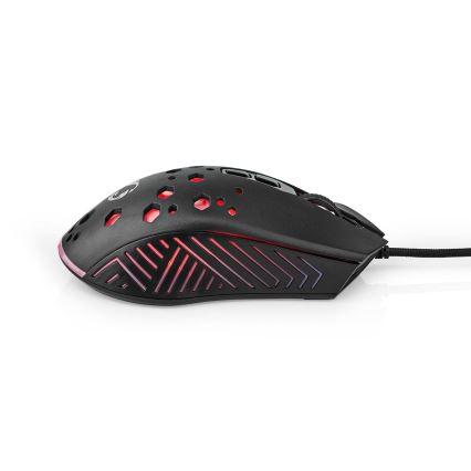LED Gaming mouse 800/1200/2400/3200/4800/7200 DPI 7 buttons svart