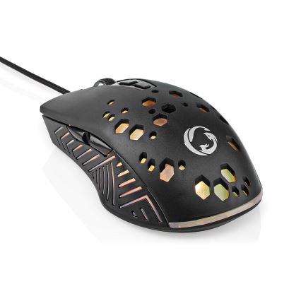 LED Gaming mouse 800/1200/2400/3200/4800/7200 DPI 7 buttons svart