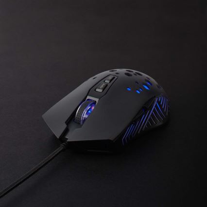 LED Gamingmus 800/1200/2400/3200/4800/7200 DPI 7 knappar svart