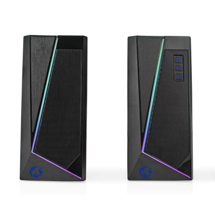 KIT 2x LED RGB Gaming speaker 18W/5V