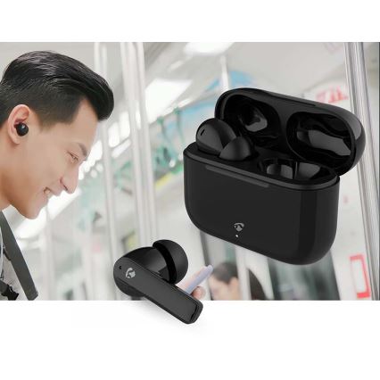Trådlös earphones med ENC 450 mAh + 2x 40 mAh IPX4 svart