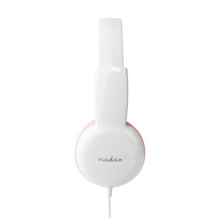 Nedis HPWD4200PK - VinREDA hörlurar rosa / vit