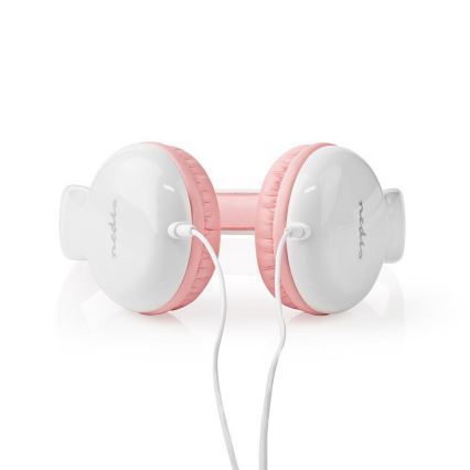 Nedis HPWD4200PK - VinREDA hörlurar rosa / vit
