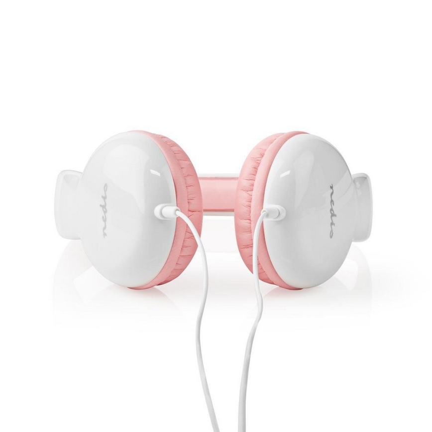 Nedis HPWD4200PK - VinREDA hörlurar rosa / vit