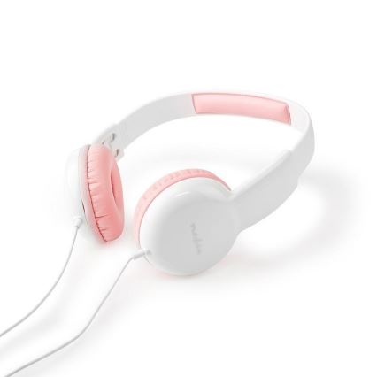 Nedis HPWD4200PK - VinREDA hörlurar rosa / vit