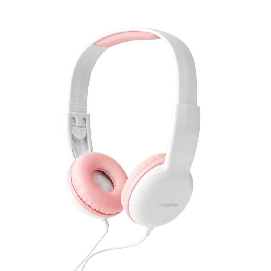 Nedis HPWD4200PK - VinREDA hörlurar rosa / vit