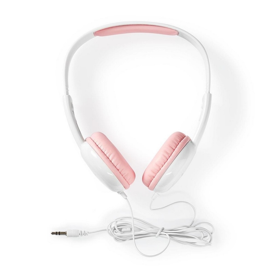 Nedis HPWD4200PK - VinREDA hörlurar rosa / vit