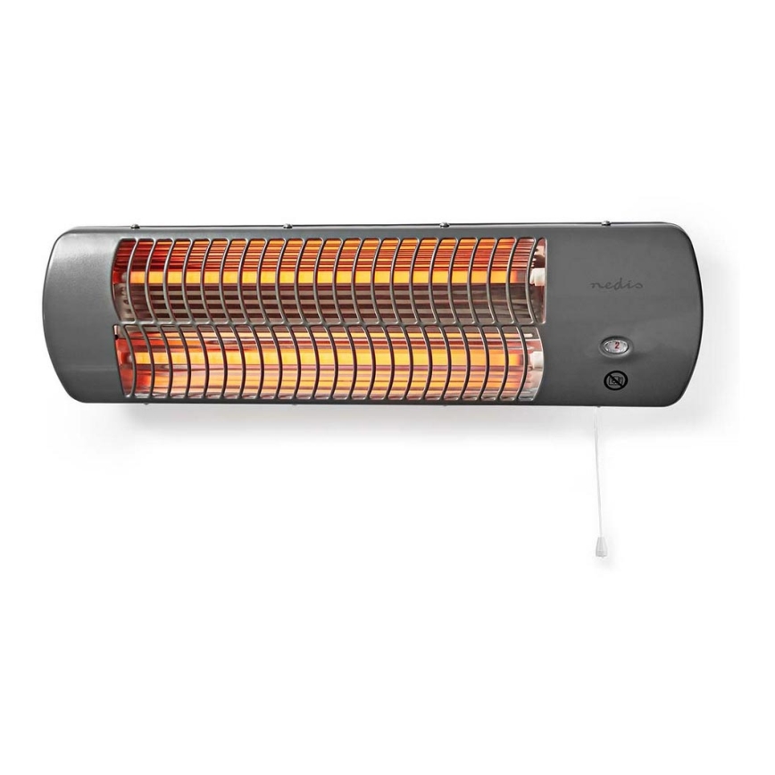 Nedis HTBA10GY - Badrumselement 600/1200W/230V IPX4