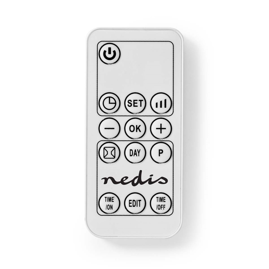Nedis HTBA20WT - Element med LED display och termostat 2000W/230V IP22 + RC