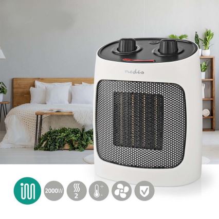 Fläkt with ceramic heating element 1000/2000W/230V
