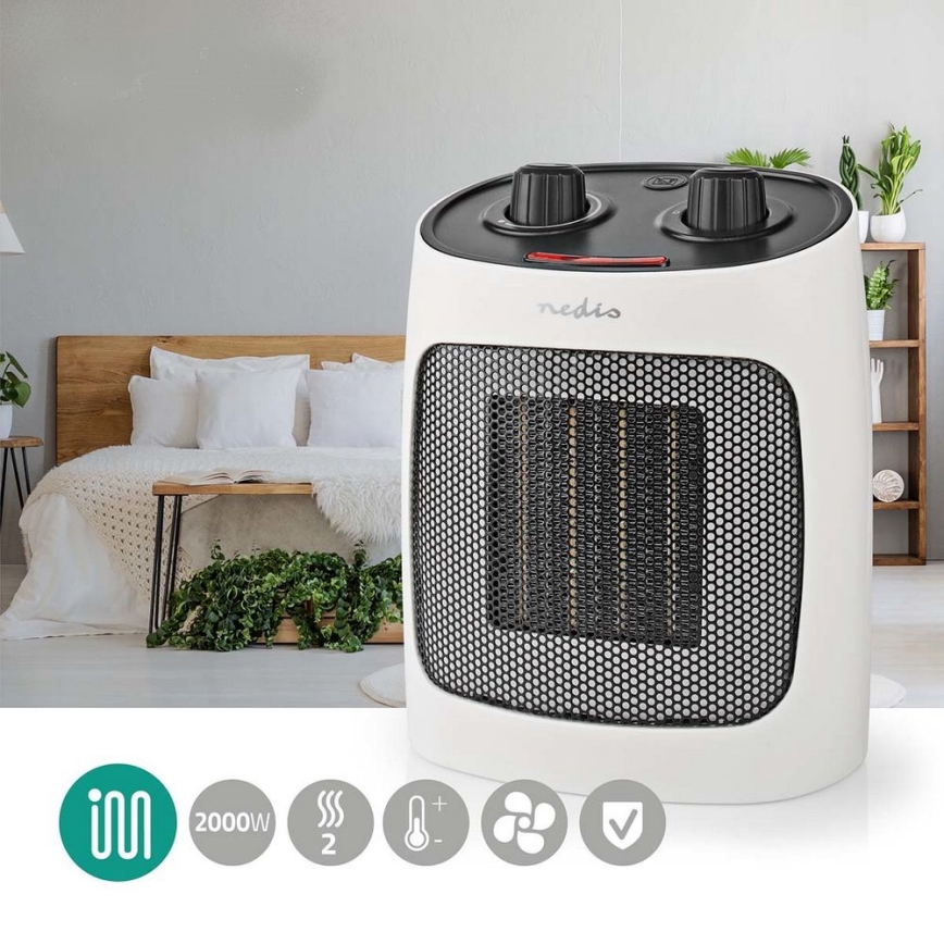 Fläkt with ceramic heating element 1000/2000W/230V
