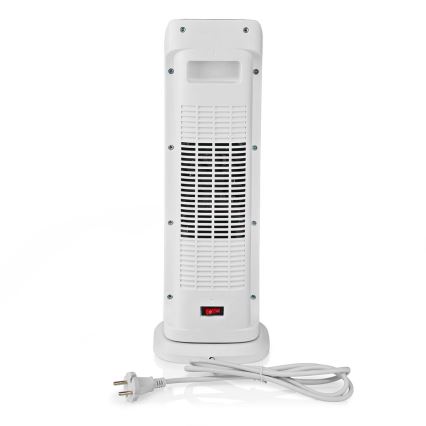 Nedis HTFA20WT - Fläkt med keramiskt värmeelement 1400/2000W/230V + fjärrkontroll