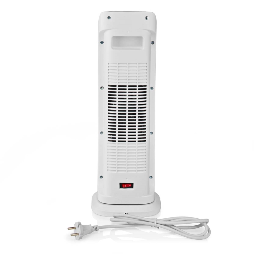 Nedis HTFA20WT - Fläkt med keramiskt värmeelement 1400/2000W/230V + fjärrkontroll
