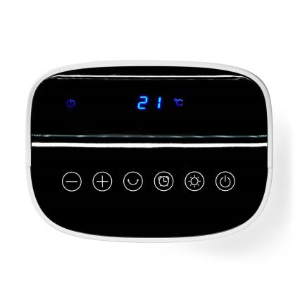 Nedis HTFA20WT - Fläkt med keramiskt värmeelement 1400/2000W/230V + fjärrkontroll